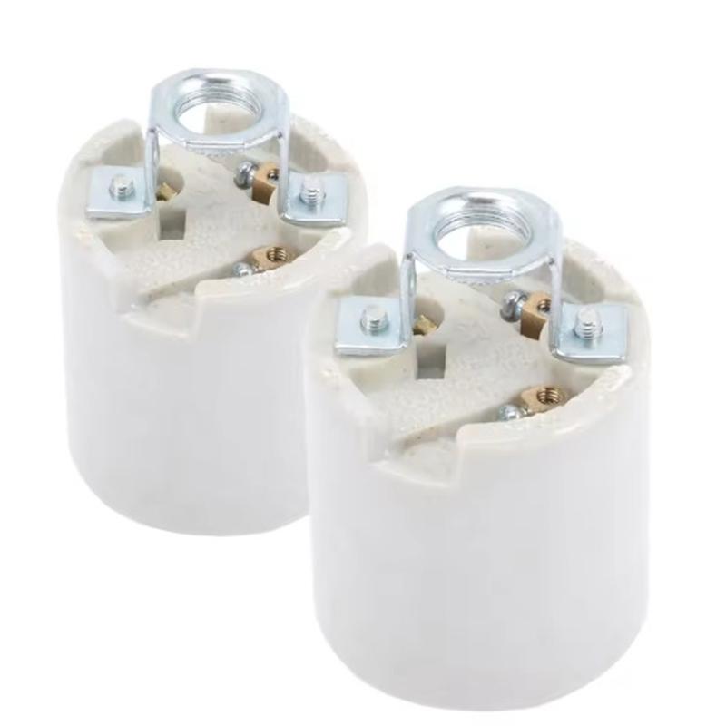 Lamp Holder Sockets Heat Resistant Ceramics Easy Replacement for Various Bulb Types Modern Styles