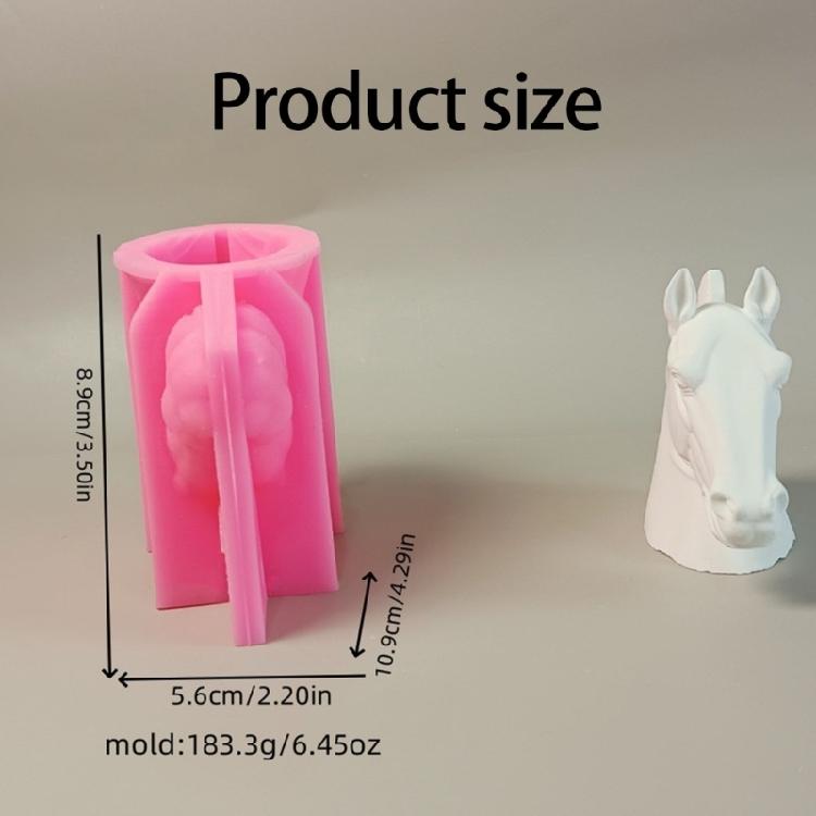 Easy Release Silicone Mold for Horse Head Sculpture Desktop Ornament Jewelry Making Tool Artistic Creation Mold