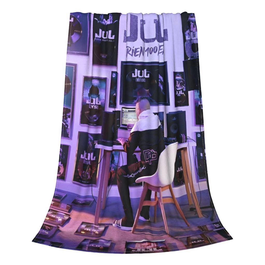 JuL C'est Pas Des Lols Fleece Throw Blankets French Rapper Blankets for Bed Travel Lightweight Bedroom Quilt