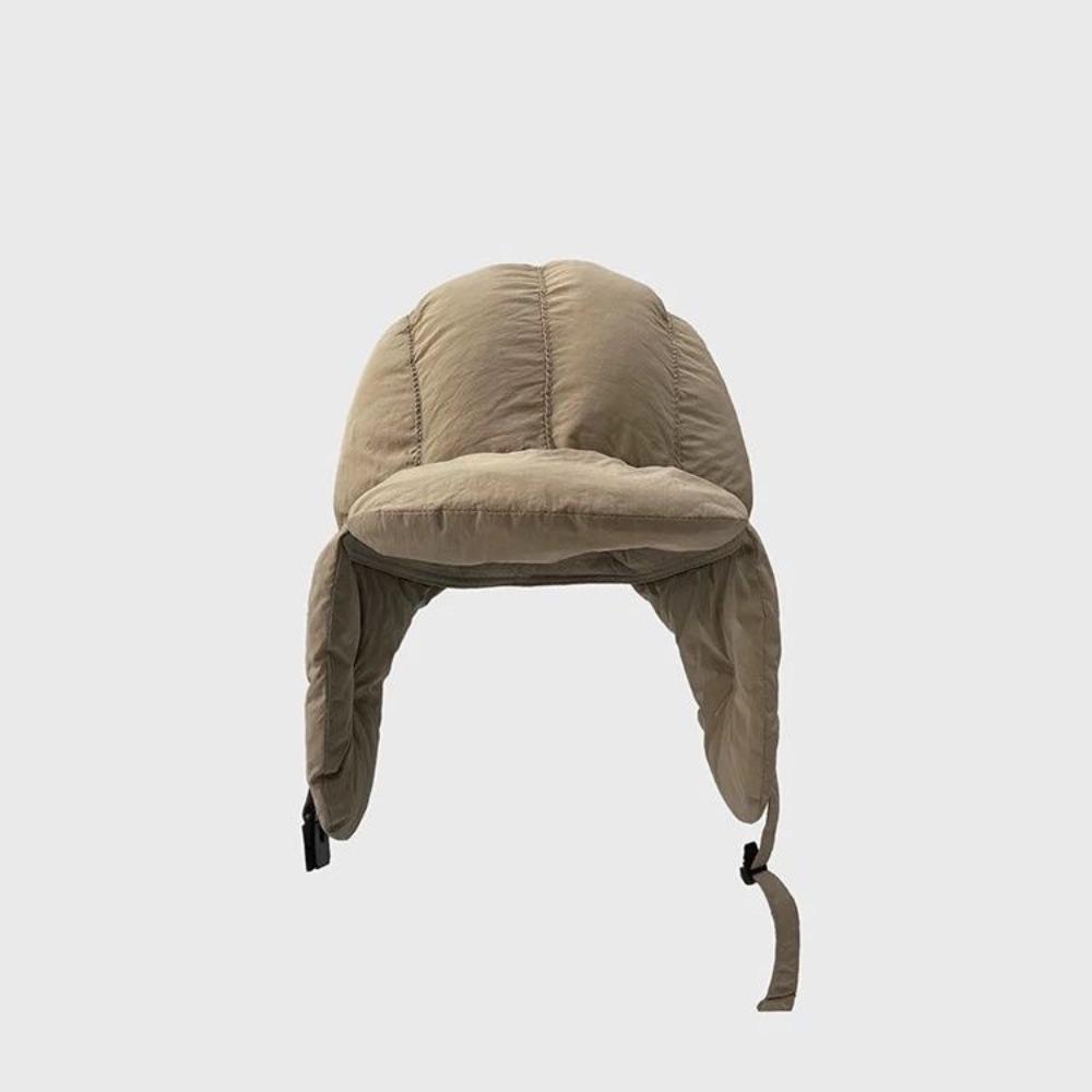 Padded Thermal Pullover Bomber Hat Adjustable Buckle Ear Flap Hat Retro Trapper Hat Winter