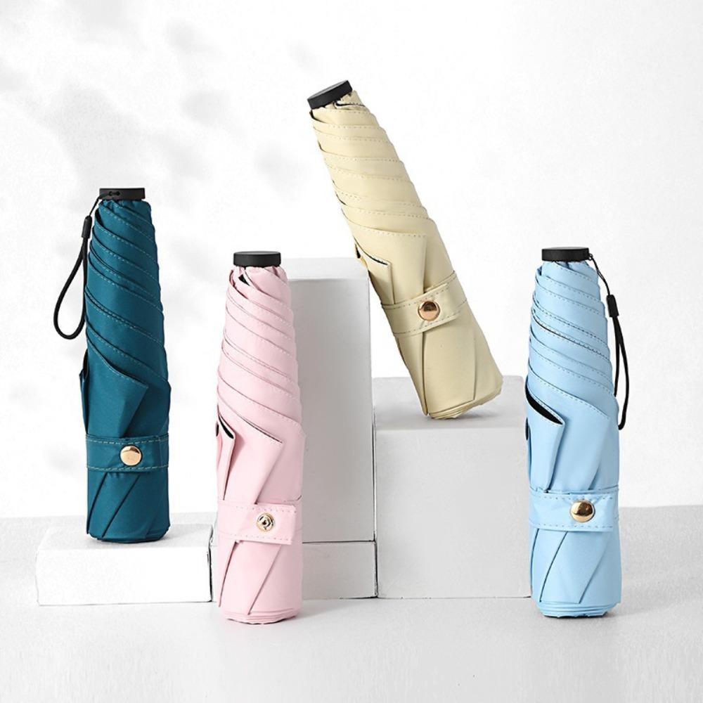 3 Folding Ultra-light Sun Umbrella Sun and Rain Both Use Pocket Pencil Umbrella Summer