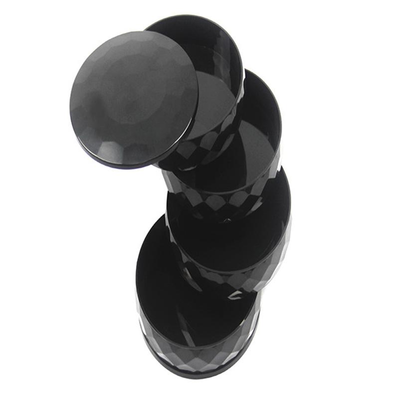 Rotatable Jewelry Organizer Box Earring Holder ABS+Acrylic Storage Tray