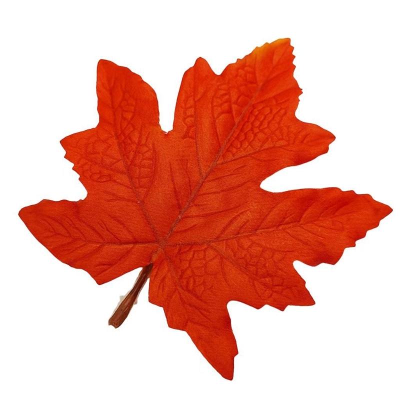 10PCS Bright Colored Faux Maple Leaf Models With Natural Texture For Home Decors And Seasonal Displays