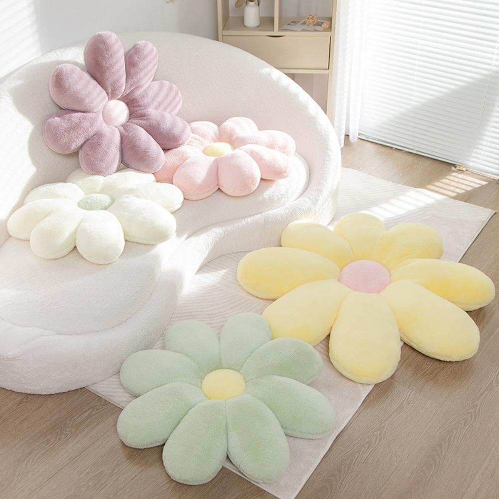 Soft Petals Car Seat Cushion PP Cotton Filled Tatami Mat Cute Sofa Cushion  Bedroom