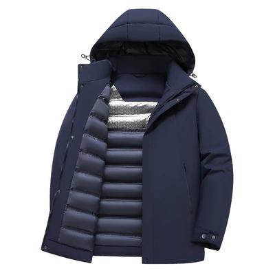 Men's Winter Coat Windproof Warm Clothing Hooded Casual Thick Down Jacket