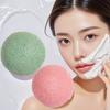 Fiber Material Round Facial Cleansing Exfoliator Face Wash Cleaning Sponge Face Wash Puff 1/5 Pcs Konjac Cleansing Sponge