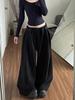 Korean-Style Women's White Wide-Leg Casual Pants - Spring Loose Petite Straight Long Pants