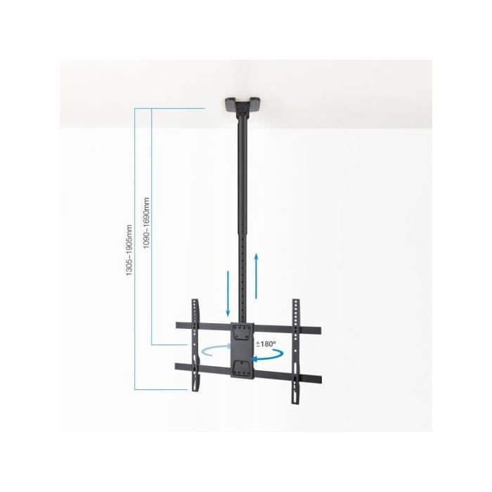 TooQ LPCE1186TSLI-XL-B Soporte de Techo para Monitor/TV 43"-86" Negro