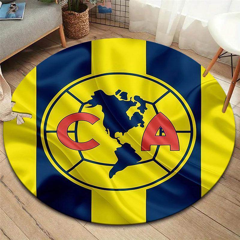 Club America Round Area Rug,Carpet Rug for Living Room Bedroom Sofa Playroom Decor,Non-slip Floor Mat