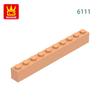 Non-Toxic 25Pcs/Lot 6111 Thick 1X10 Basic Building Blocks Classic Construction Accessories Compatible With Brick Children Gift Box