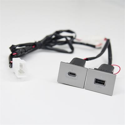 USB-A QC3.0 & USB-C PD Schnellladebuchse Einbaumontage Zubehör Passend für Ford Focus MK2 2005-2009