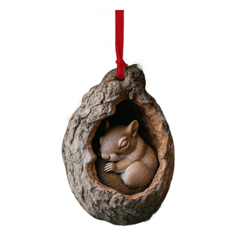 

Multipurpose Owl Christmas Tree Ornament 2D Sturdy Acrylic Hanging Decoration for Holiday Parties and Collector