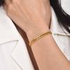 Gold Color Stainless Steel 6.5mm Curb Cuban Link Chain Bracelets Necklace For Women Men Fashion Party Wedding Jewelry Sets Gift