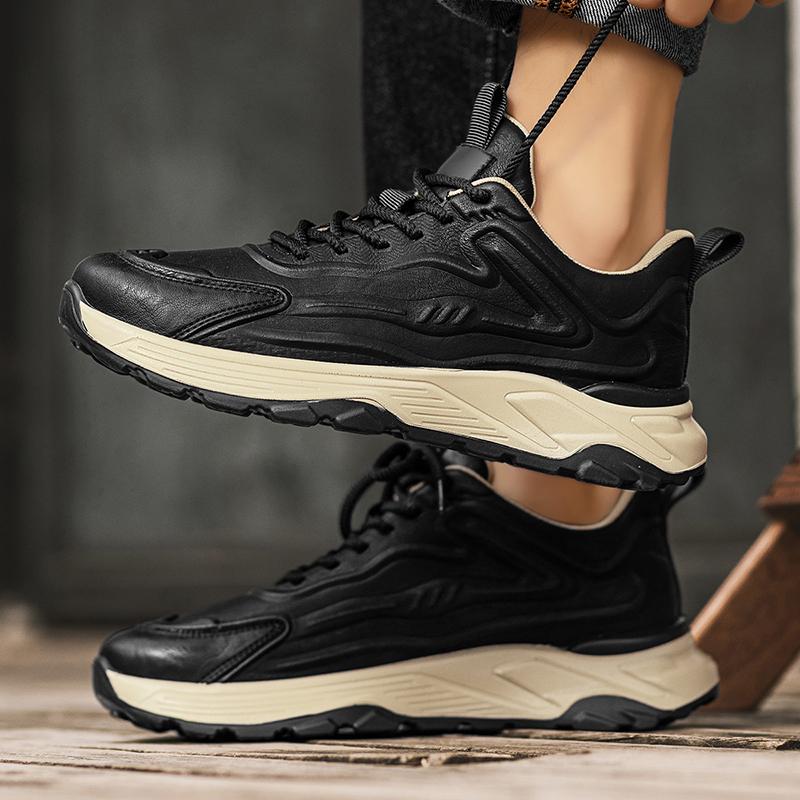 Fashion Hot Selling New Trendy Men's Sports Board Shoes Vintage and Versatile  Styles High Quality Youth Thick Soled Shoes Brown