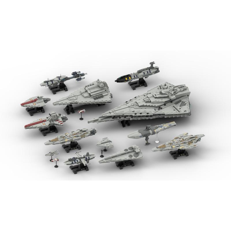 Платиновый Кирпич BOBlock MOC-161911-1  Крейсер  Глубоководный  Класса MC-75  Модель Звезды