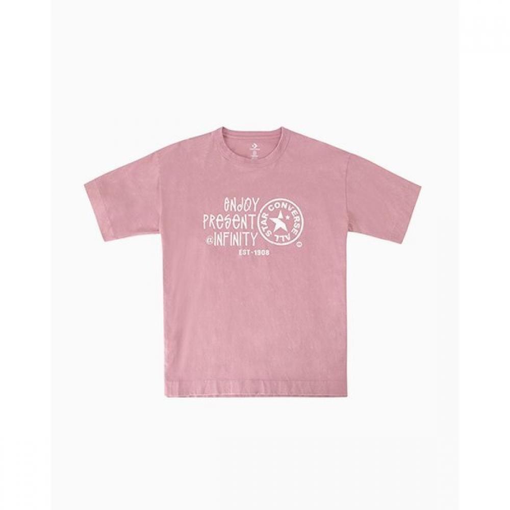 Converse Washed Loose FiT T shirT Lilac Ucj755 Pcg 90