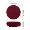 1Pcs Round Stool Cover Polyester Elastic Chair Protector Home Use Dustproof Dining Chair Seat Cover Convenient Foldable