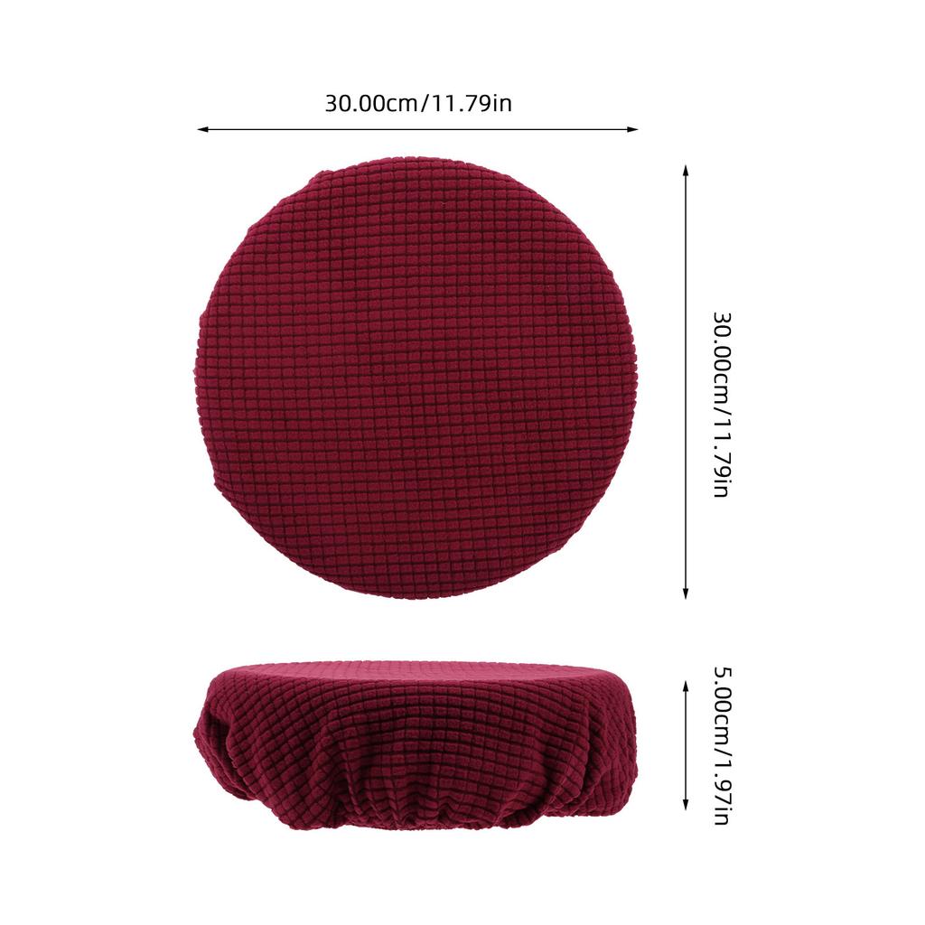 1Pcs Round Stool Cover Polyester Elastic Chair Protector Home Use Dustproof Dining Chair Seat Cover Convenient Foldable