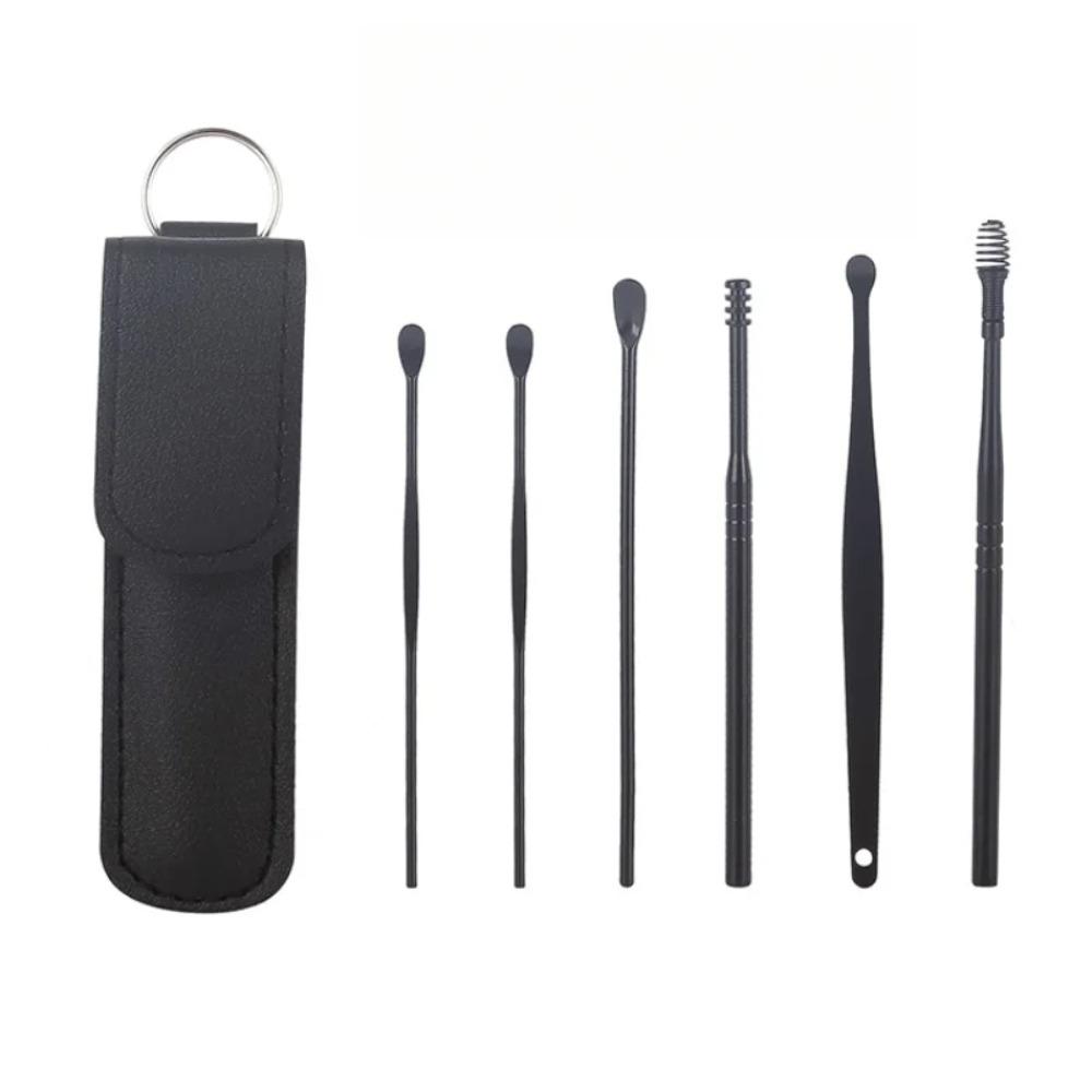Effective 6Pcs Earwax Cleaning Tool with Spiral Earpick and Ear Curette, Ear Care Tool for Daily Use
