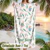 Peter Rabbit Beach Towel, Personalized Custom Text, Quick Dry Soft Large Towel For Swimming Pool Travel