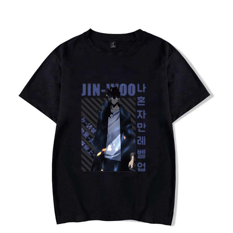 New Solo Leveling Sung Jin Woo Printing T Shirt Men Women T-Shirt Harajuku T-shirt Unisex Fashion Summer Tops