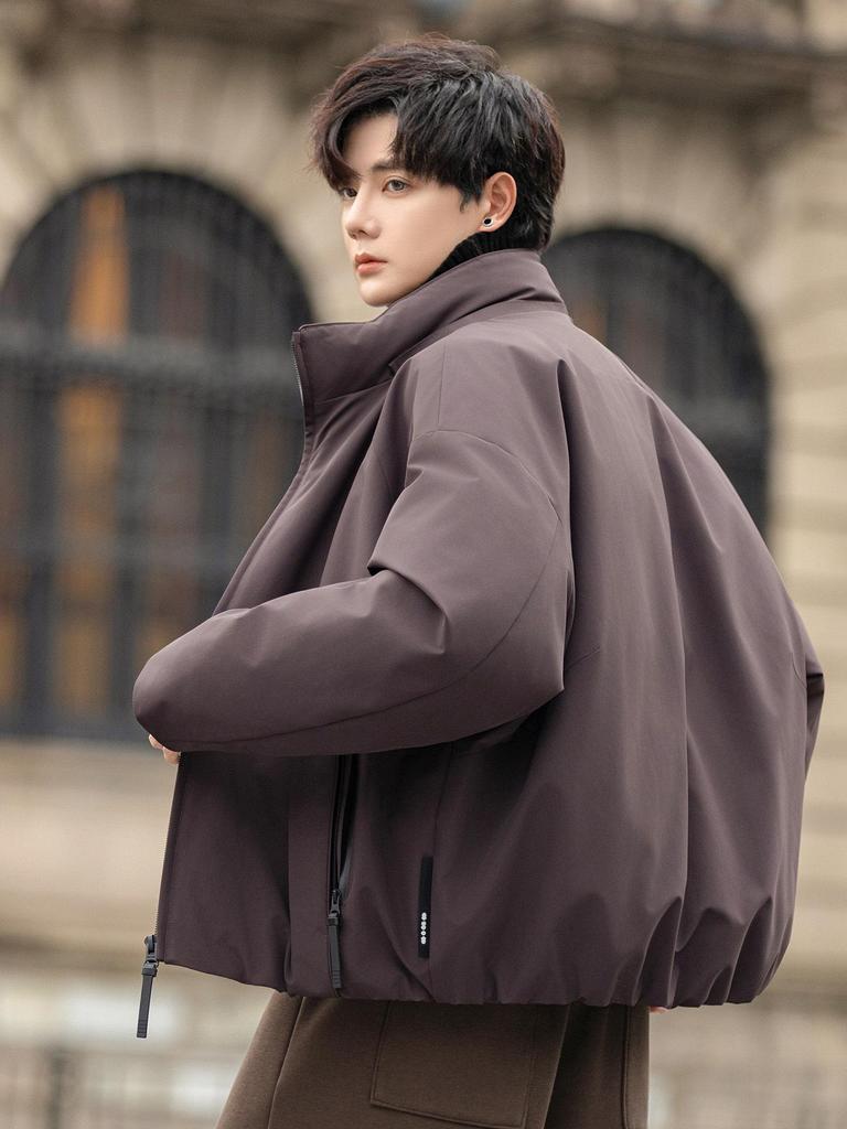 Trendy Brand 2025 Men's Stand Collar Down Jacket - High-End, Warm, Thickened White Duck Down Coat