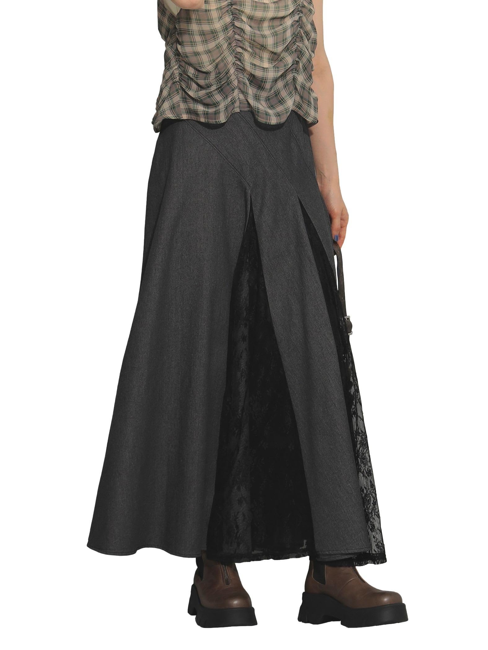 

Skirt Denim Lace Kirikae Skirt BLACK 0 [Raybeams] Women s чорний