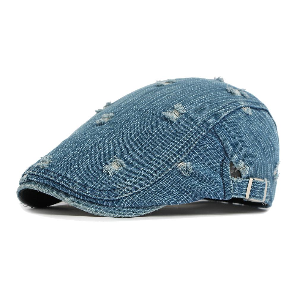 Denim Beret Unisex Rick Cap British Vintage Forward Cap