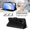 For Xiaomi Poco M7 Plus 5G/M7 4G (169mm) Wallet Case RFID Blocking Calf Texture Leather Stand Phone Cover with Strap