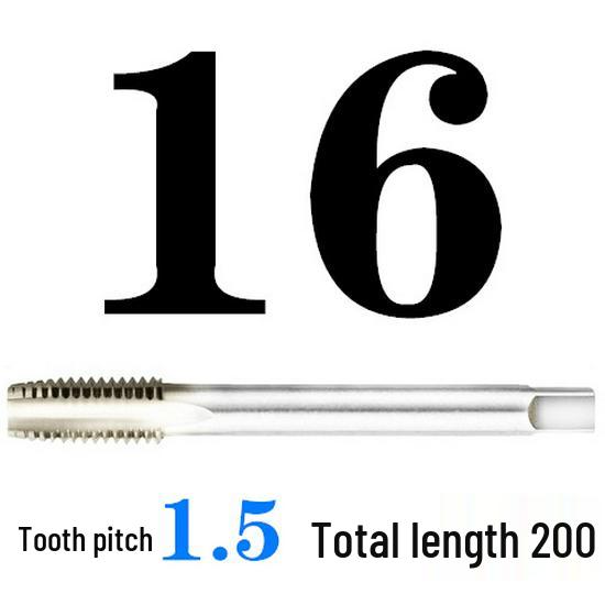 Extended Shank Fine Thread Tap for Hand and Machine Use, Non-standard Sizes M4-M24