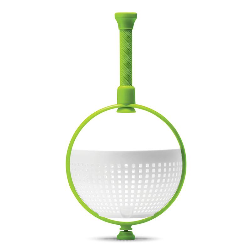 Salad Spinner Scratch Resistant Nylon Swivel Colander With Collapsible Handle