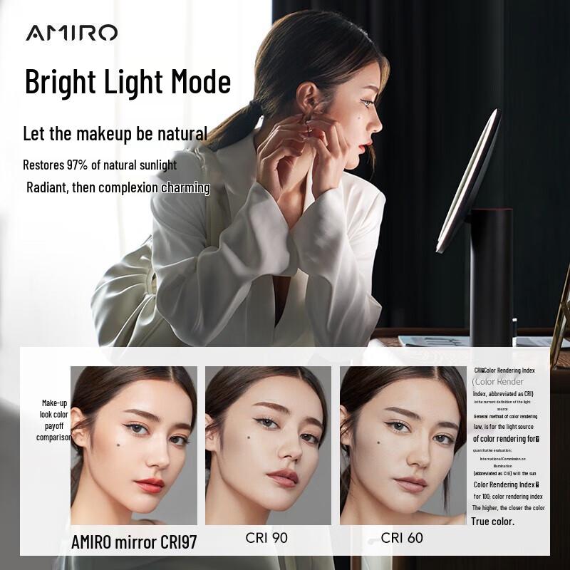 AMIRO LED Inteligentne Lustro Kosmetyczne na Biurko