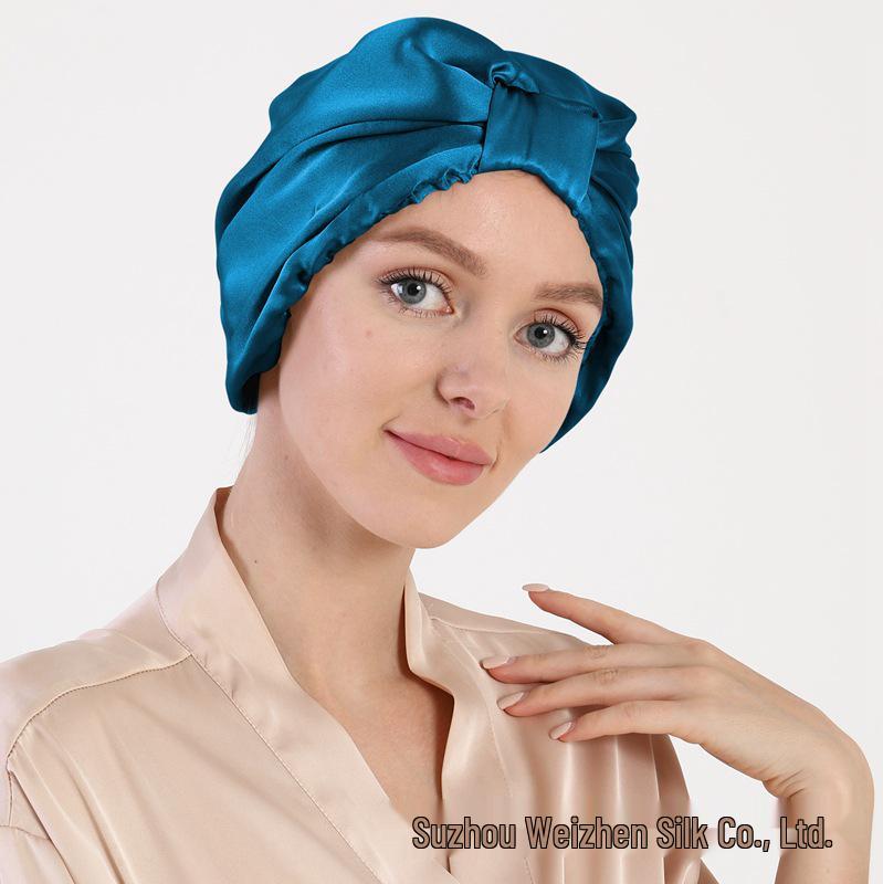 Schlafmütze aus Maulbeerseide - 100% Seide Haar- und Kopftuch für Zuhause & Wochenbettpflege