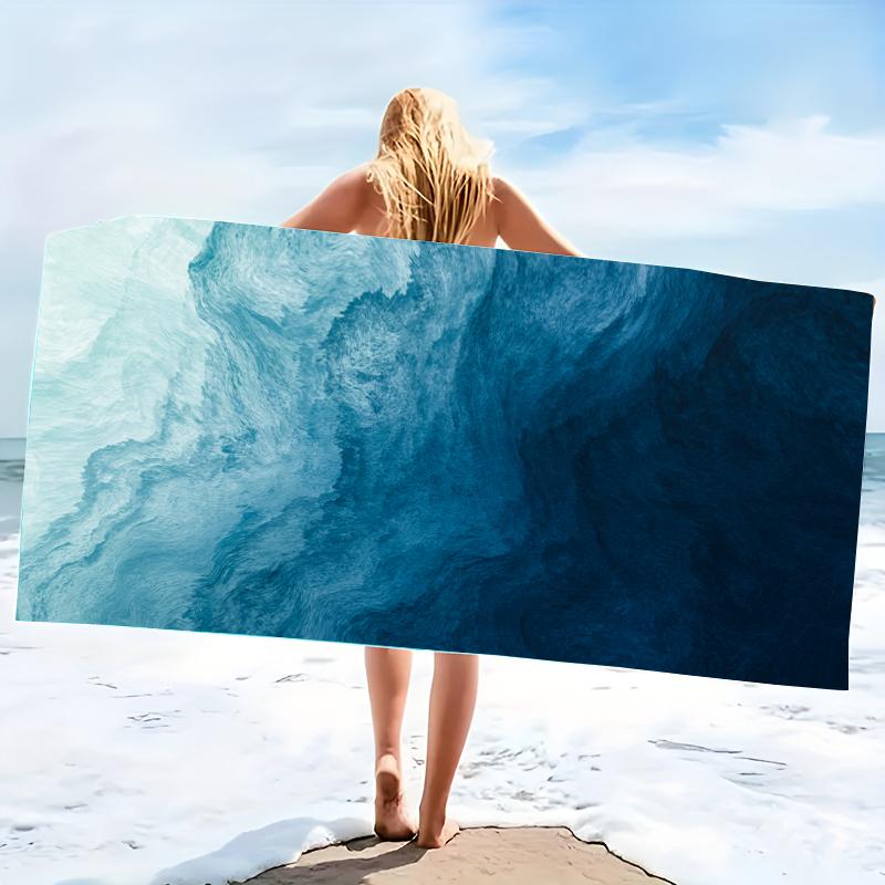 

Microfiber Beach Towel Bath Towel Exquisite Prints Thin Absorbent Extra Large Towel for Beach Swimming Camping Yoga Bath Sports W40*H60(CM)