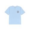 MLB Old Flower T Shirts Unisex Blue Crew Neck Moderate Straight Fit 3ATSM2023-50BLL