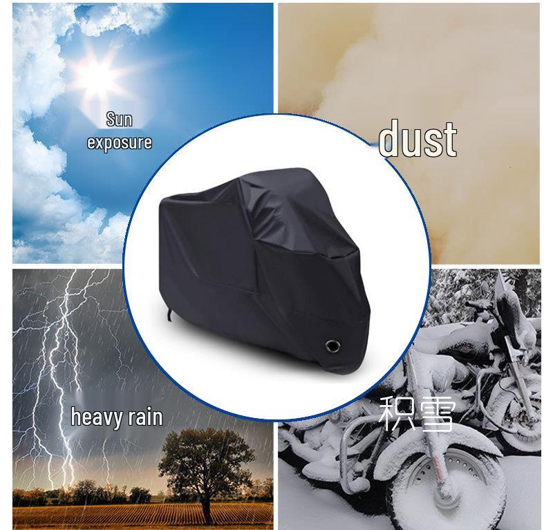 Silver Coated Motorcycle & Bicycle Cover - Sun, Rain & Dust Protection, Car & Electric Vehicle Compatible