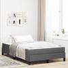 Box Spring Bed with Mattress Dark Gray 120 x 190 cm Fabric