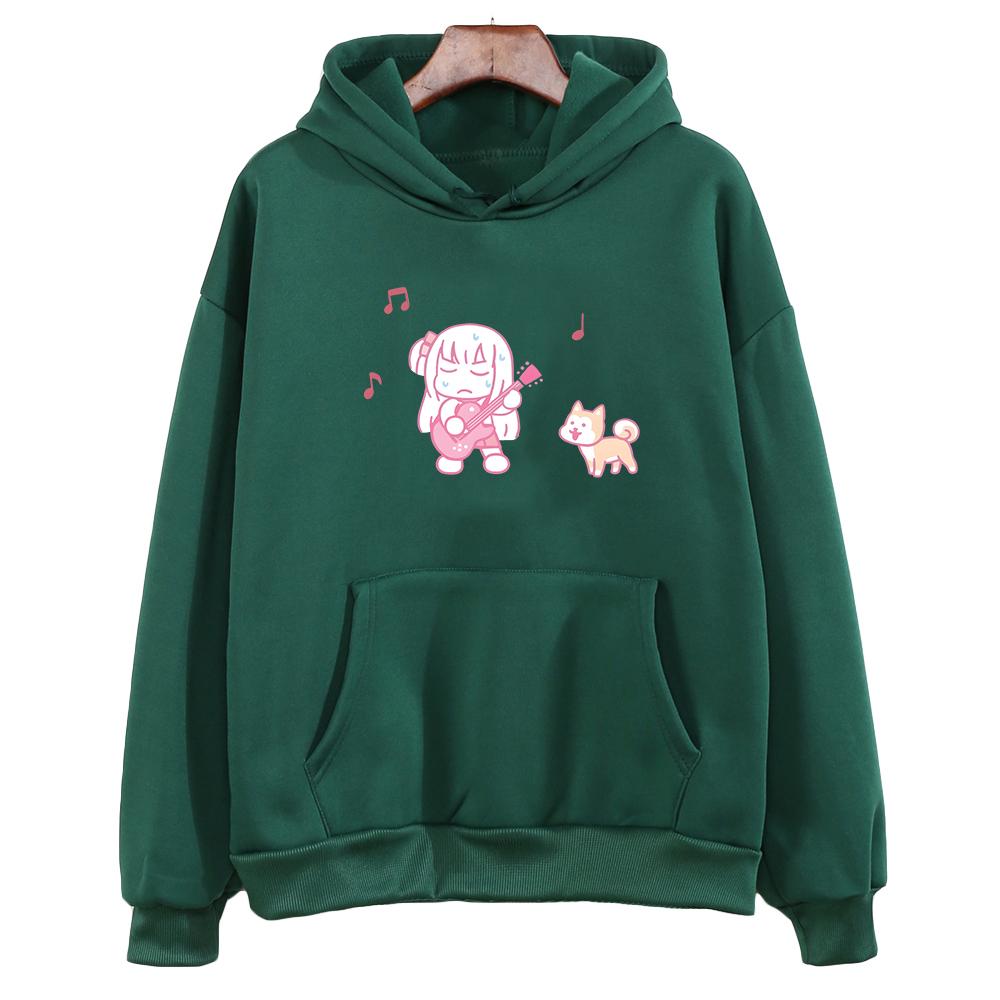 BOCCHI THE ROCK! Hitori Gotou Ryou Yamada Cartoon Hoodie Kawaii/Cute Long-sleeved Sweatshirt Sense of Design Women/men Fleece