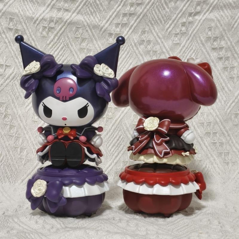 Best Seller  Botanical Rose Series - Kuromi & My Melody Large Collectible Figures | Premium Gifts for Her, Home/Eco Decor