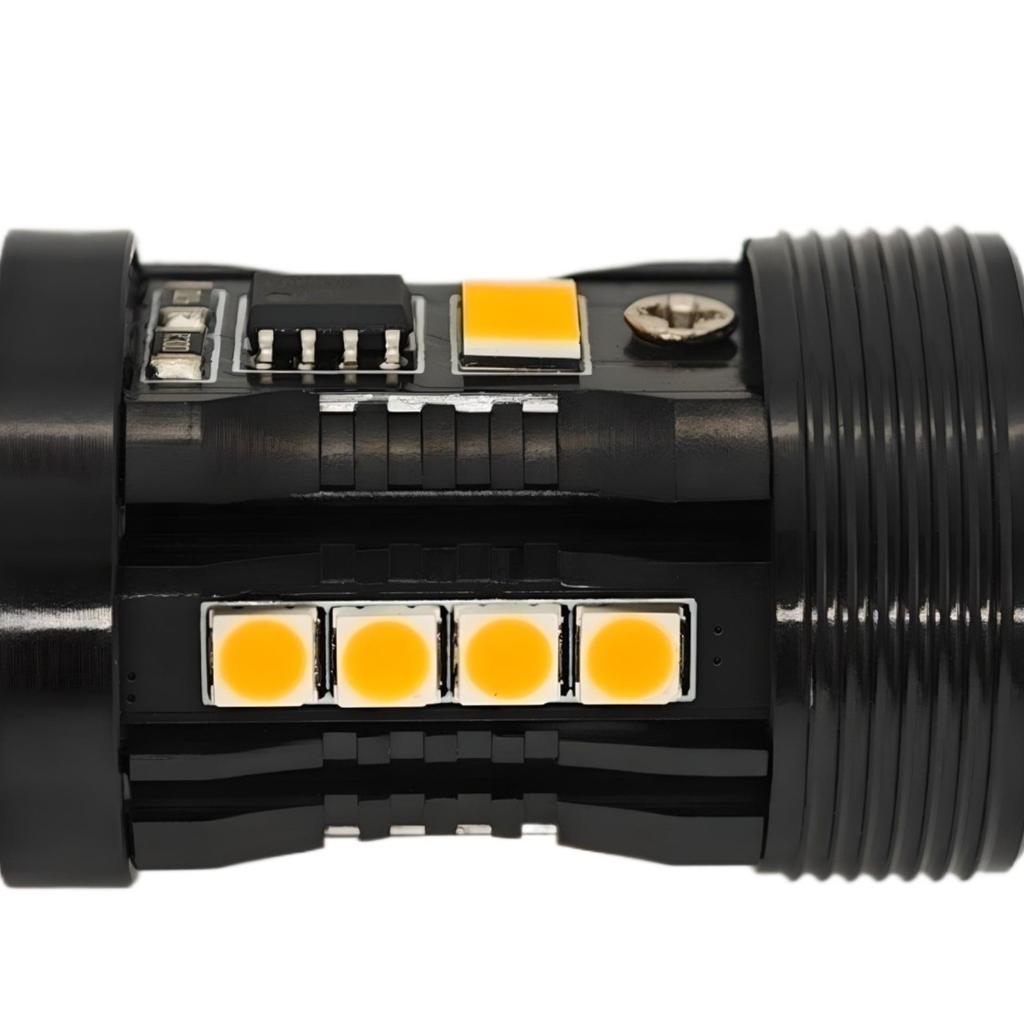 2 st P21W LED-lampa BA15S 12V inget fel, orange Off-Road