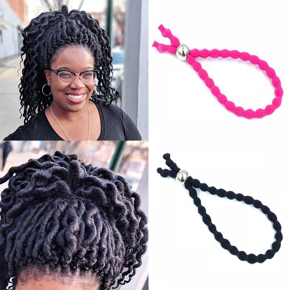 

10pcs Lazy Hair Rope Thick Scrunchie Elastic Sliding Ponytail Holder Women beige-10pcs