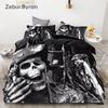 Luxury Bedding Sets 3D Custom,Duvet Cover Set Queen/King,Quilt/Blanket Cover Set,3 PCS Bed Se,halloween Skull  Bed Linen