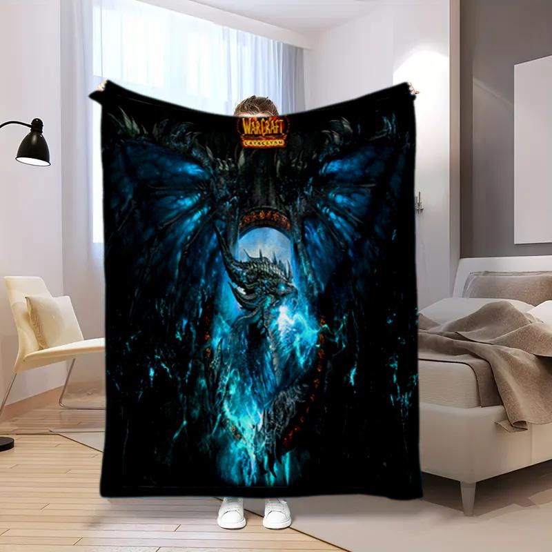 classic game World of Warcraft Frozen Throne blanket Soft and portable four season home bed, sofa blanket, office travel, lunch break, warm blanket Y7