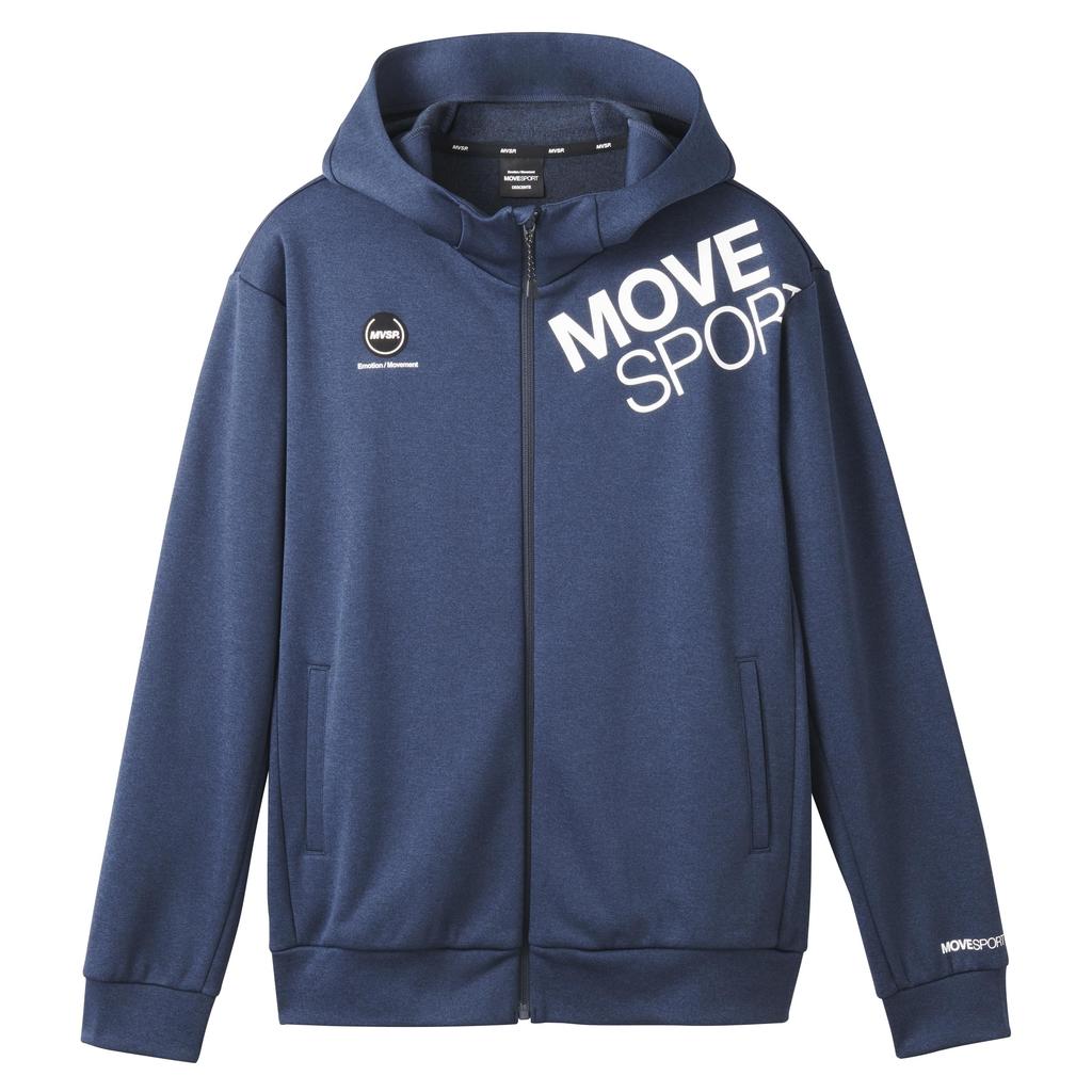 Sweatshirt Descente Full Zip Hoodie Stretch Training Running Navy 3L [Move Sports]