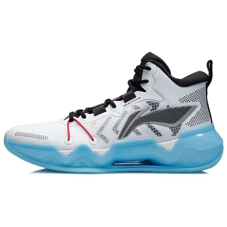 

LiNing Liren 2 Cushioning Anti Slip And Wear Resistant Coverage Support Mid Top Basketball Shoes White Black 39.5