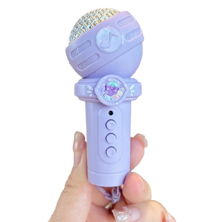 

Easy Recording Keychain Cute Microphone Style Easy Carry Solution Hanging Charm for Quick Notes Reminders фиолетовый