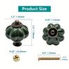8 Pcs Vintage-Style Pumpkin-Shaped Ceramic Cabinet Knobs - Antique Bronze Finish Retro Drawer Pulls with Easy Installation Hardware
