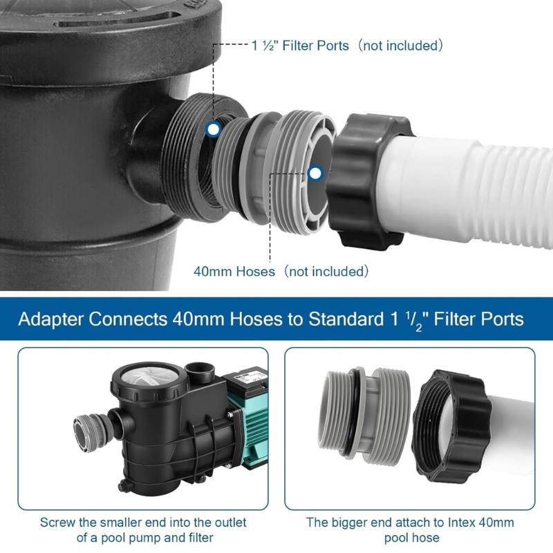 Pool Hose Adapter Conversion Swimming Pool Filter Hose Connector Waterproof Pool Hose Adapter Pump Connection