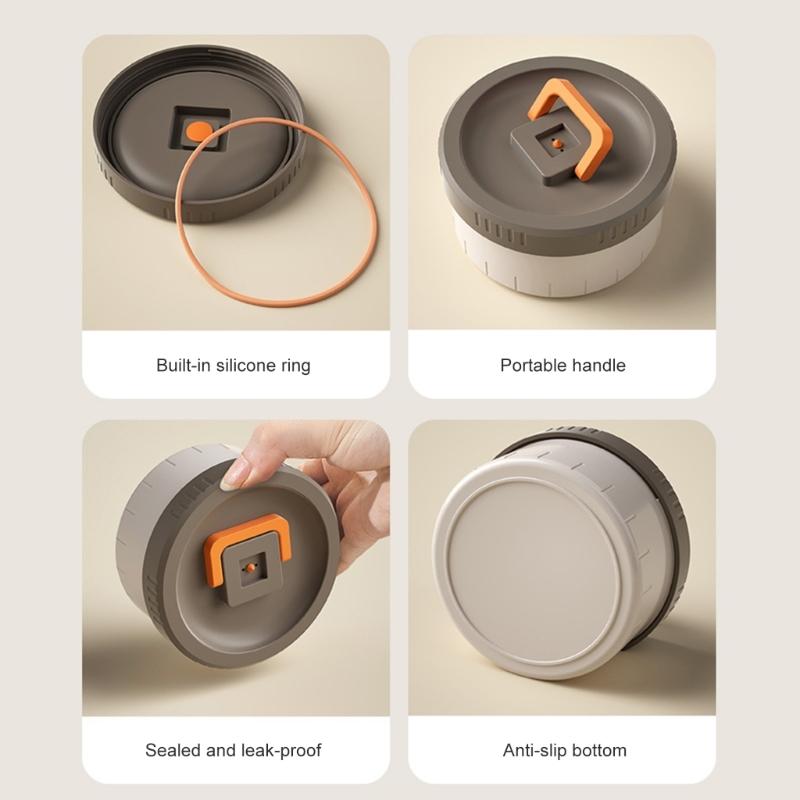 Stainless Steel Insulated Stackable Bentos Box Vacuum Insulation Lunch Box Leak Proof Food Container for Outdoor Use