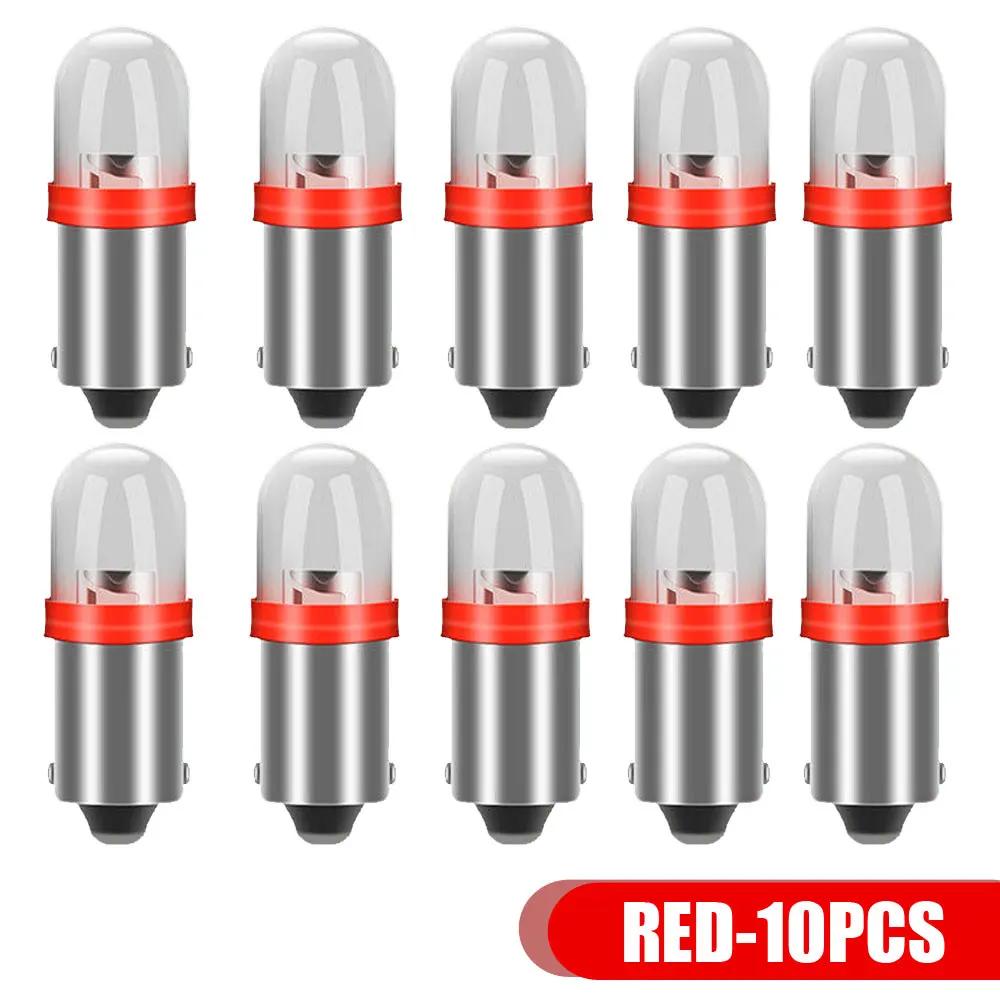 10Pcs Universal BA9S Protruding Automotive LED Car Interior Instrument Dash Panel Circular Light Bulbs Car Accessories Car Light